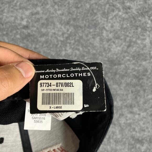 Harley-Davidson Hat Black Adjustable Baseball Cap Motorcycles Logo Wool Blend - Picture 7 of 9